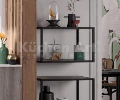 Cuisine moderne en Chêne d'Été Gris Argenté avec Surfaces Blanc Brillant et Design Léger - 3