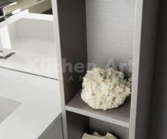 Salle de bains bois avec vasque intégrée – Design italien chaleureux - 3