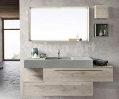 Salle de bains chic avec vasque intégrée – Style minimaliste et bois clair - 2