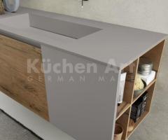 Salle de bains minimaliste bois & gris – Design épuré et contemporain - 4